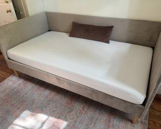 Gray daybed and mattress