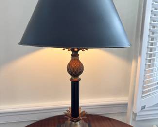 Pineapple lamp with black shade