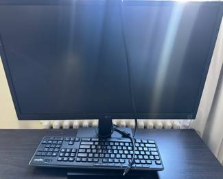 Monitor and keyboard
