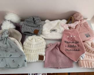 Children beanie's, including UGG
