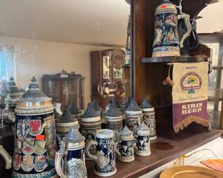 Vintage beer mugs for Oktoberfest 