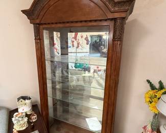 Curio Cabinet 
85in high
40in wide 
14 in deep