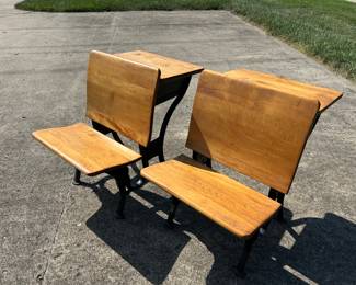 Two school desks