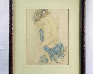 Two Women Embracing After Auguste Rodin