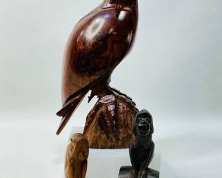 Eagle Wood Figurine