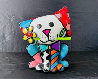 Yellow Flower Sculpture by Romero Britto