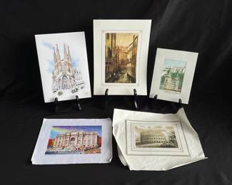Watercolor & Pencil Attractions in Venice, Salzburg, Rome & Spain