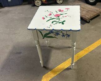 Flower painted table