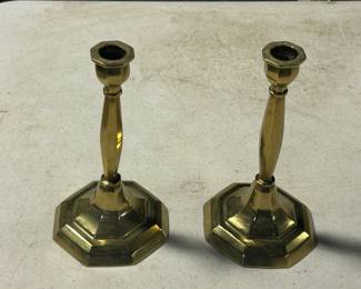 Brass candleholders