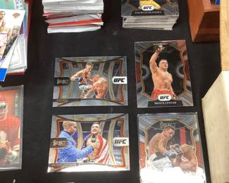 ASSORTED NASCAR, BASEBALL, BASKETBALL, UFC & FOOTBALL TRADING CARDS JIM RICE, BARRY BONDS, EMMITT SMITH, JOHN SMOLTZ