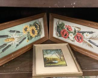  CHOICE OF TWO CABINETS, ARTWORK, CANNING JARS, HARDWARE, MINIATURES