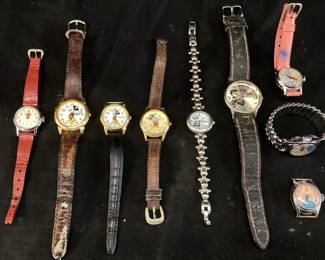 ASSORTED VTG. WATCHES, MICKEY MOUSE, BETTY BOOP & CINDERELLA