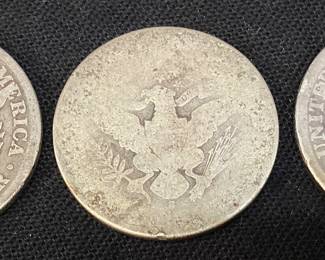 (3) 1896-p, 1896-s & 1896-o BARBER HALF DOLLARS, 90% SILVER