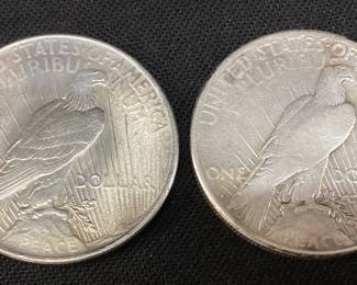 (2) 1924-S & 1924-P SILVER PEACE DOLLARS