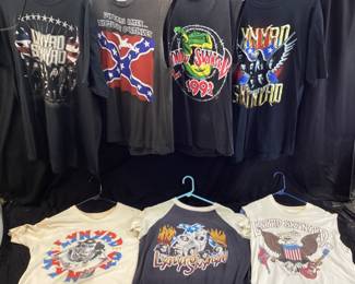 (7) VTG. LYNYRD SKYNYRD CONCERT T SHIRTS, SHIRTS HAVE BEEN WORN, SOME SLEEVES CUTOFF