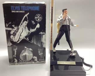 VINTAGE HIP SWINGING ELVIS PRESLEY TELEPHONE LIMITED EDITION FROM TELEMANIA A COMPLETE ELVIS DANCING PHONE. (TESTED AND ELVIS DOES SWING THOSE HIPS TO JAILHOUSE ROCK) SOURCE CODE 2013