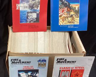 BOX OF ASSORTED FIRE & MOVEMENT WAR MAGAZINES