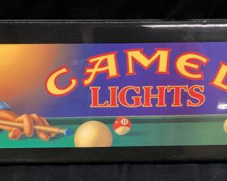 JOE CAMEL POOL CAMEL LIGHT WALL CLOCK, NEW