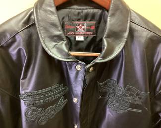 DALE EARNHARDT WINSTON CUP SERIES JH DESIGN LEATHER JACKET IN LIKE NEW CONDITION, SIZE XL,