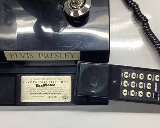 VINTAGE HIP SWINGING ELVIS PRESLEY TELEPHONE LIMITED EDITION FROM TELEMANIA A COMPLETE ELVIS DANCING PHONE. (TESTED AND ELVIS DOES SWING THOSE HIPS TO JAILHOUSE ROCK) SOURCE CODE 2013