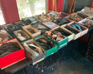 Lots of ladies, vintage shoes