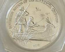 1975 "Sovereign Nation of the Minnesota Chippewa" Silver Round - 25.1 Gram .999 Pure Silver Nearly $36 Melt Value