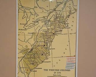 13 colonies map