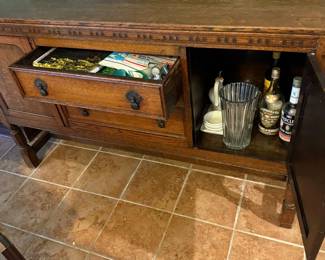 Antique Oak Sideboard 6