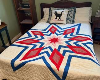 Full size bed with headboard - quilt