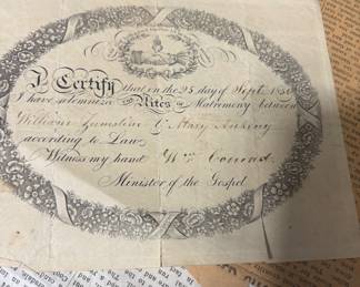 Antique Scrapbook – Historic Meyersdale Newspapers & 1856 Marriage Certificate