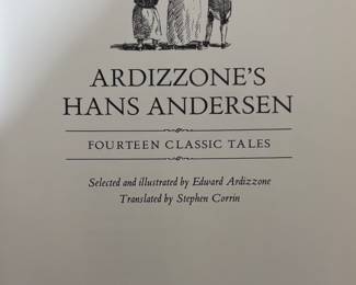 1979 first U.S. edition of Ardizzone’s Hans Andersen: Fourteen Classic Tales, selected and illustrated by Edward Ardizzone and translated by Stephen Corrin