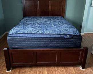 Queen bed and frame