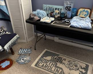 It’s a University of North Carolina fan’s Dream - TONS of UNC decor, clothing, and memorabilia! 