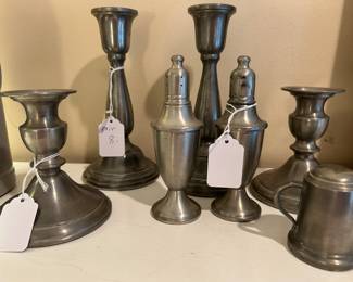 pewter items.