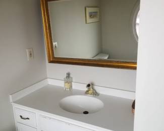 Bath vanity; mirror; vanity light
