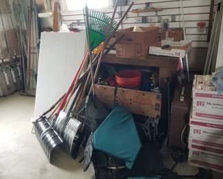 Yard tools; fishing rods