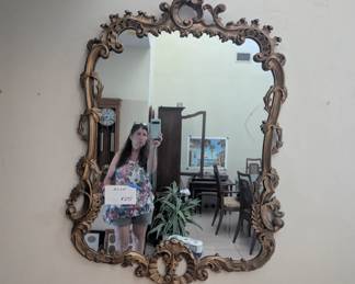 Large ornate mirror gold leaf