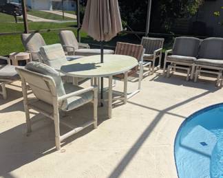 Table even comes with an umbrella
