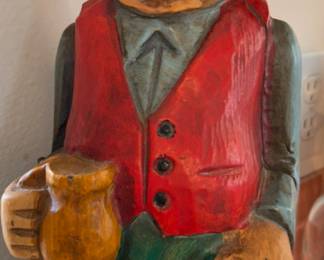 wood carved "Jolly Drinker"