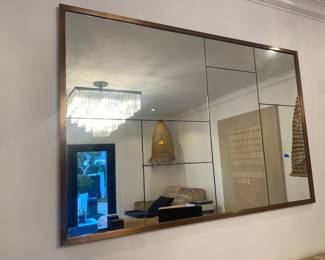 Antique gold panel collage mirror
63”X 42”