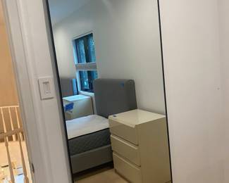 Metal mirror
68”L x 30.5” W