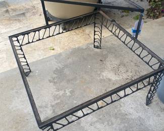 Iron table with glass tops