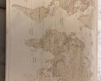 Canvas printed wall world map