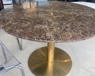 Granite Stone brass base Tulip table