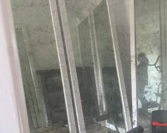 6 antiqued mirror wall frames