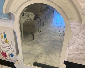Wood framed mirror
