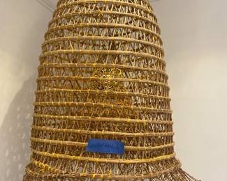 Many grass weaved lighting fixtures