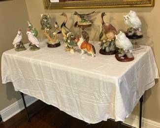Various collection of Andrea, birds dogs, owls