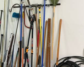 This is a collection of yard tools as you can see they are well taken care of.