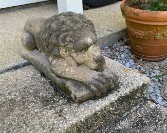 if you can move it it’s for sale concrete lion